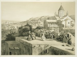 The Terraces of Tiflis, Georgia, plate 34 from a book on the Caucasus, engraved by Laurens, published by Alfred Leon Lemercier, Paris, 1847